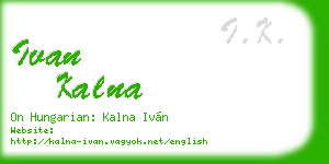 ivan kalna business card